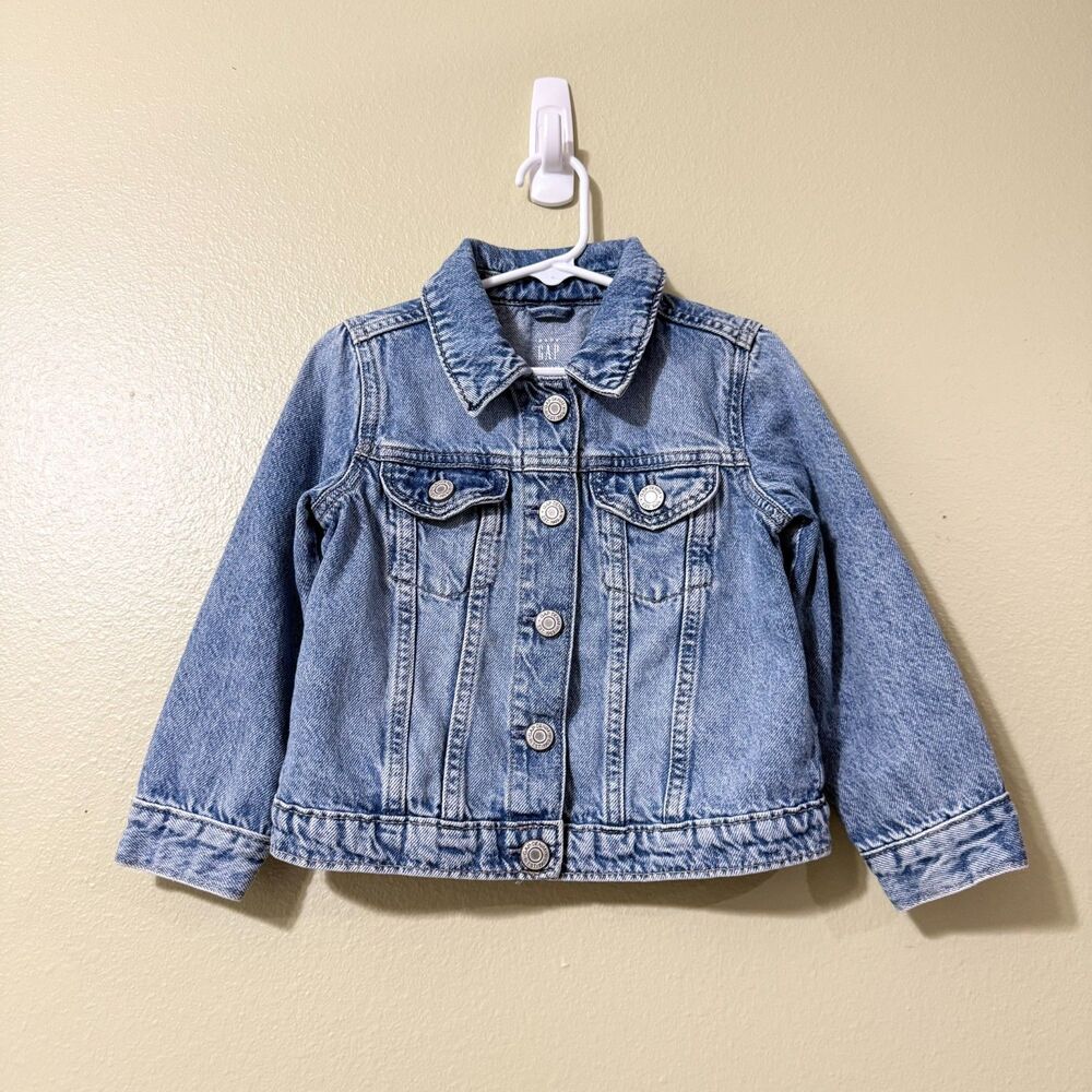 Baby Gap Classic Medium Wash Denim Jacket Girls Size 4T